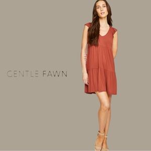 Gentle Fawn Rust Tiered Mini Dress NWT Size XL